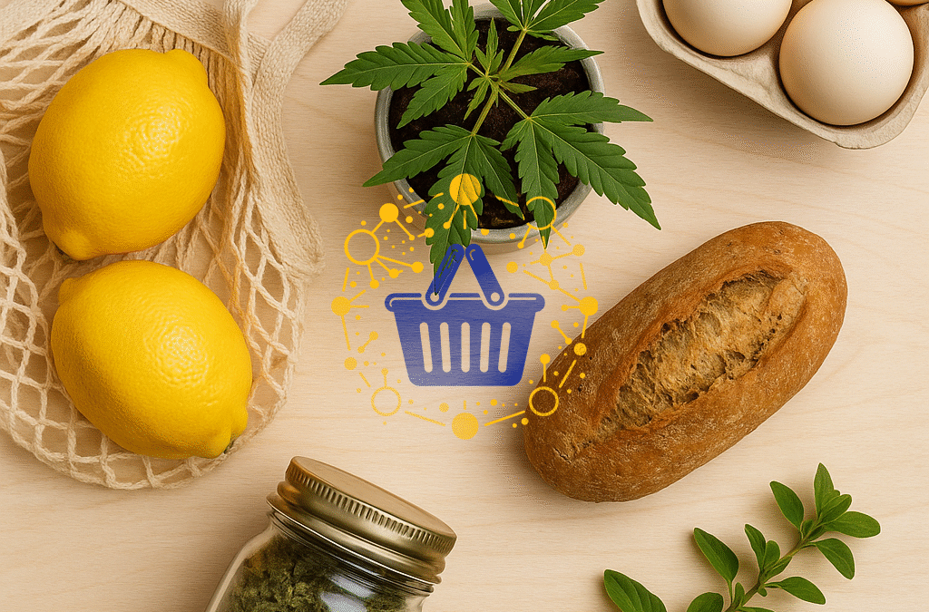 Wholesale buyer checklist with herbal product context — smart sourcing, lab testing, and ethical distribution themes in visual balance.