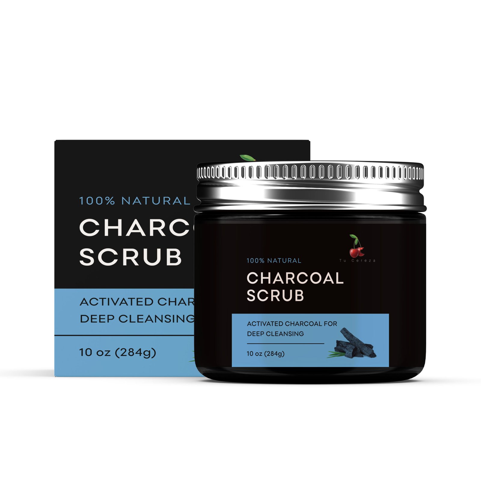 Charcoal scrub Mockup