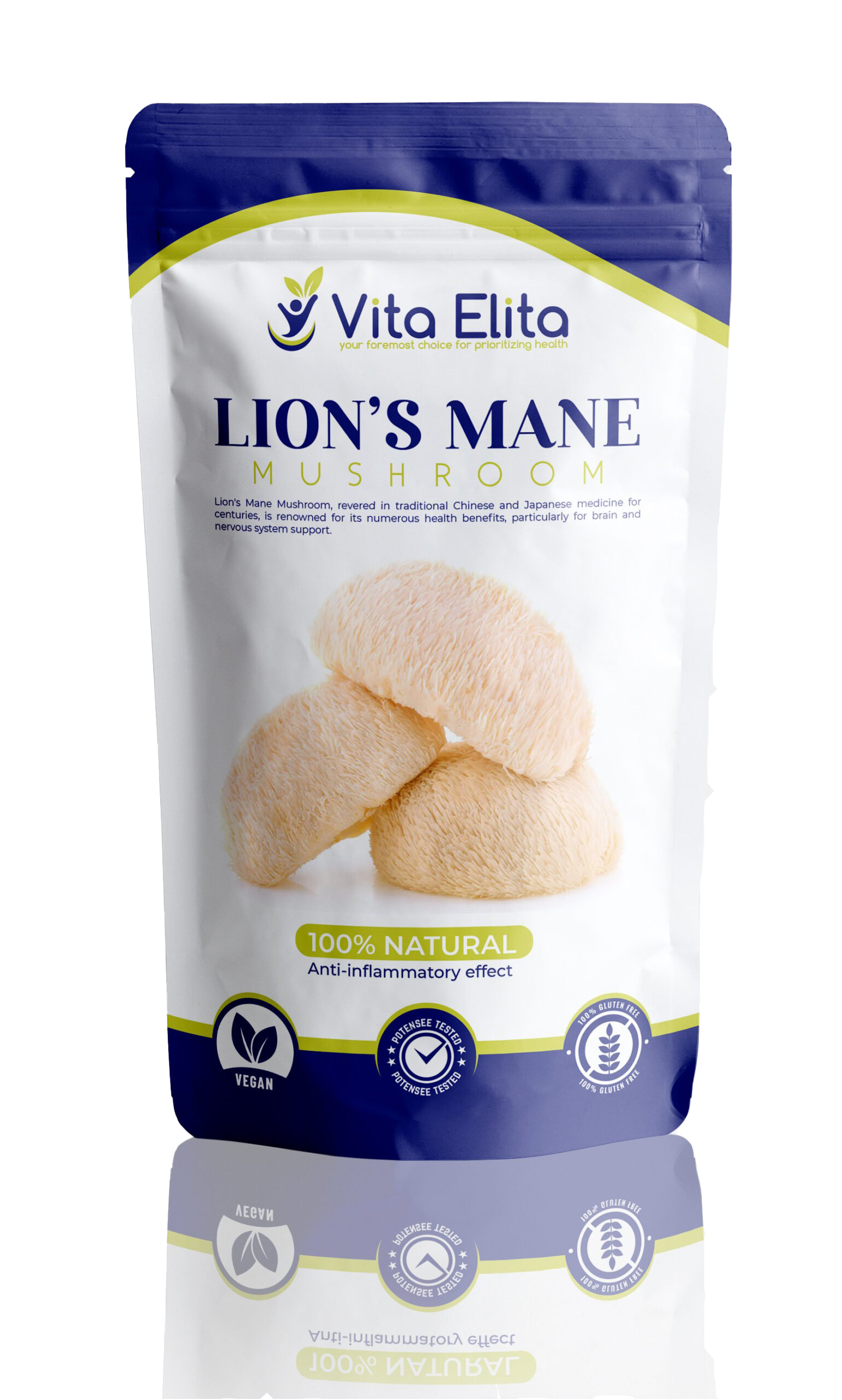 Vita Elita Lion’s Mane Powder – Cognitive Clarity Blend Vita Elita Lion’s Mane powder – cognitive support supplement in pure form